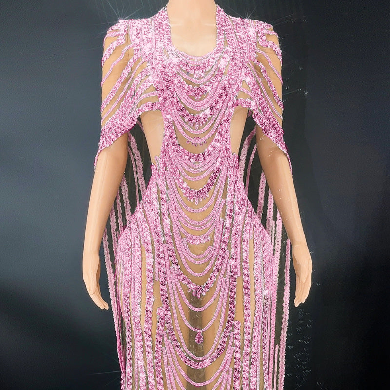 Celebrate Crystal Sequin Gown