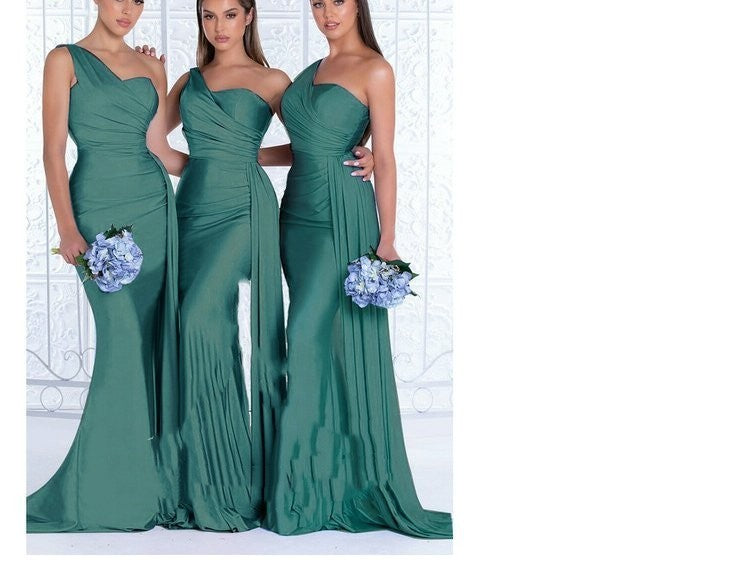 Mermaid One Shoulder Elegant Dress