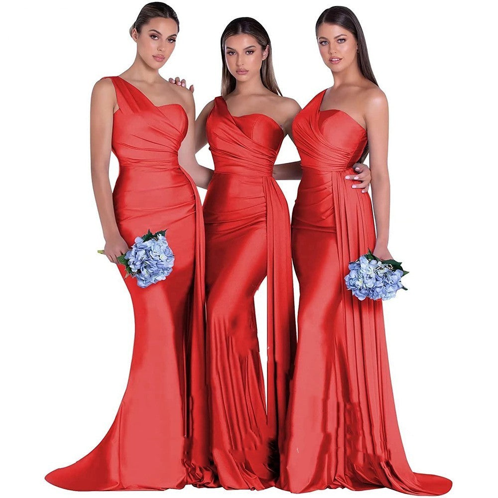 Mermaid One Shoulder Elegant Dress