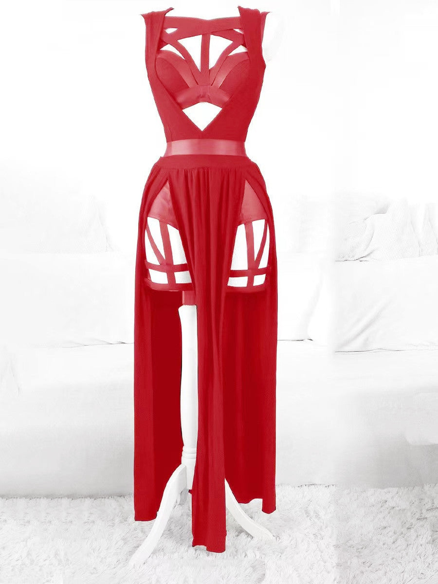 Sexy Lingerie Lace-up Sexy Dress With Chest Pad