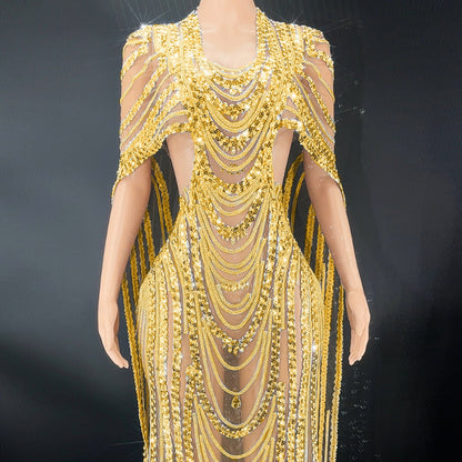 Celebrate Crystal Sequin Gown