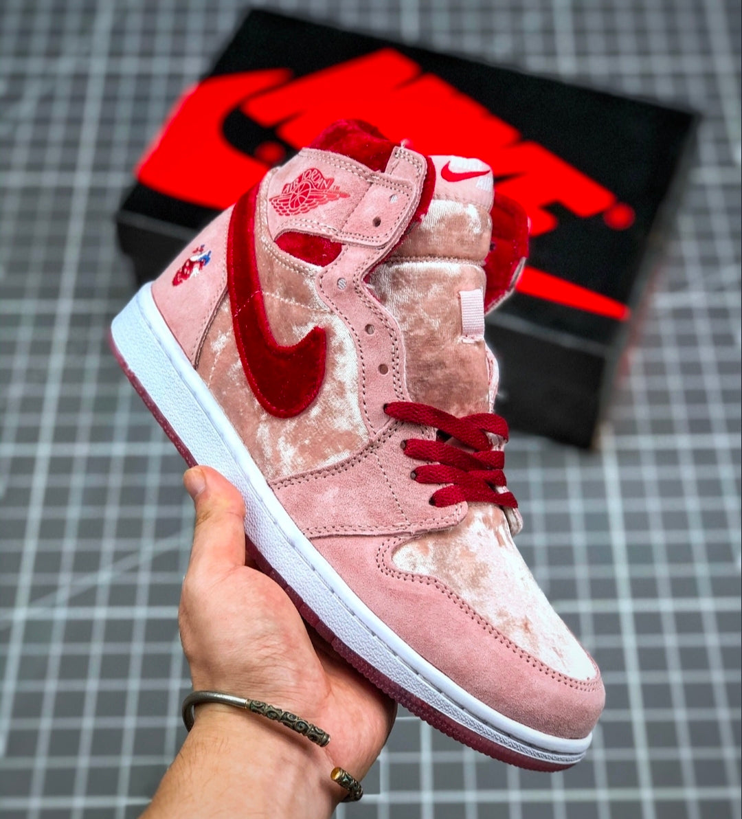 Pink Velvet Jordan 1